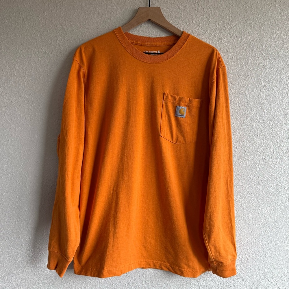 Carhartt orange long sleeve tee size small